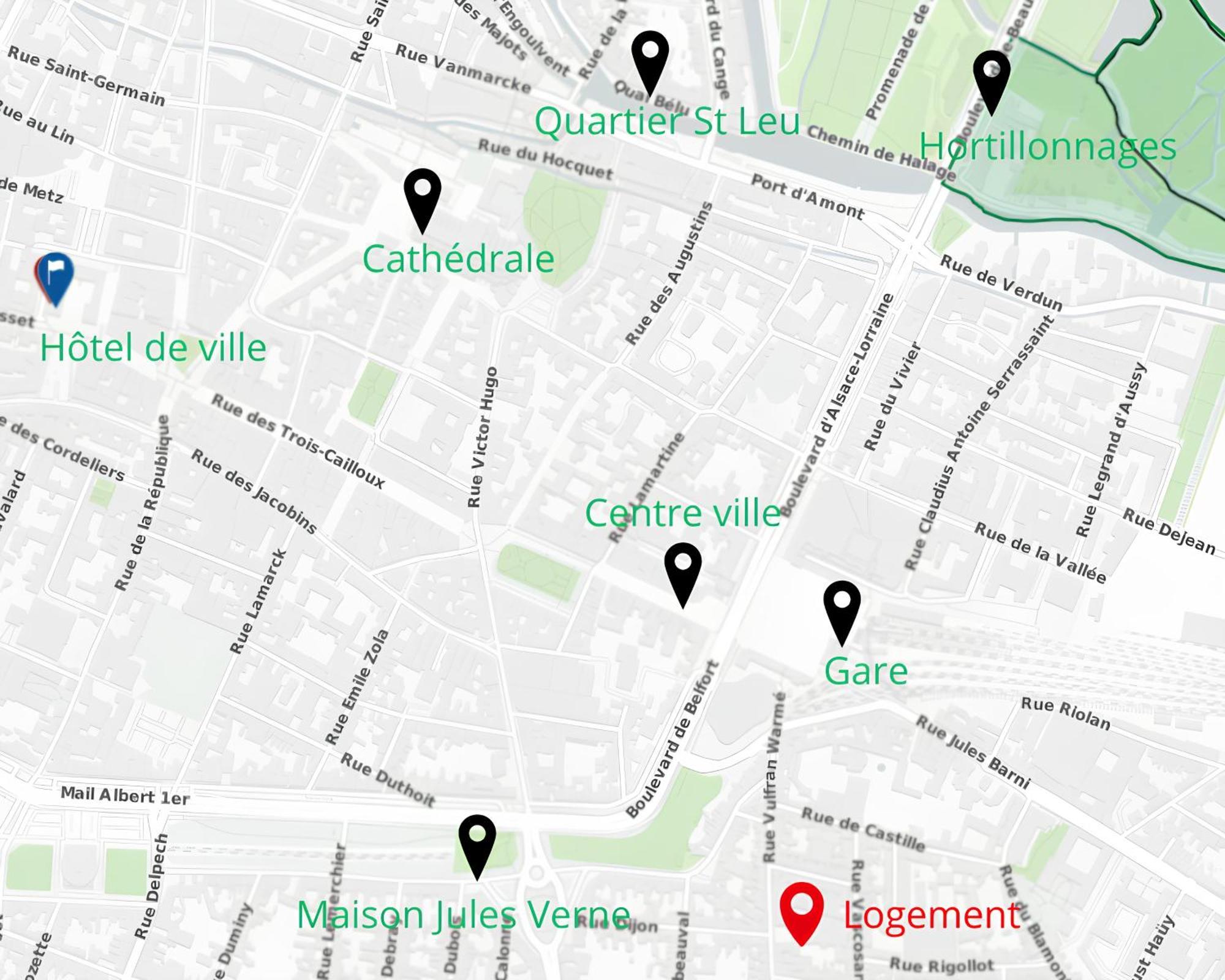 400M Gare&Centre Ville, Seche Linge, Local Velo Amiens Eksteriør billede